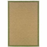 9' X 13' Beige Stain Resistant Indoor Outdoor Area Rug