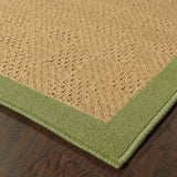 9' X 13' Beige Stain Resistant Indoor Outdoor Area Rug