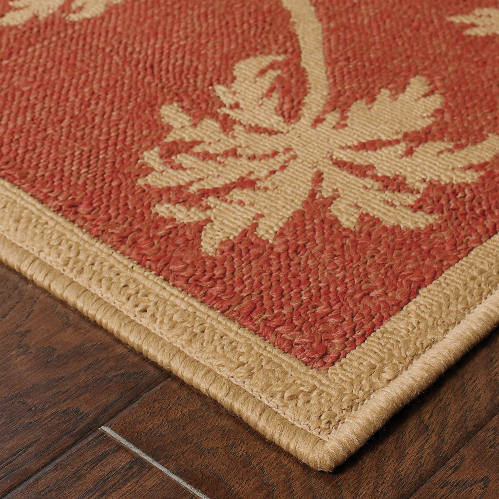 2' X 4' Beige Stain Resistant Indoor Outdoor Area Rug