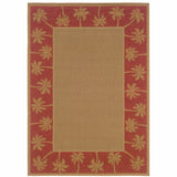 9' X 13' Beige Stain Resistant Indoor Outdoor Area Rug