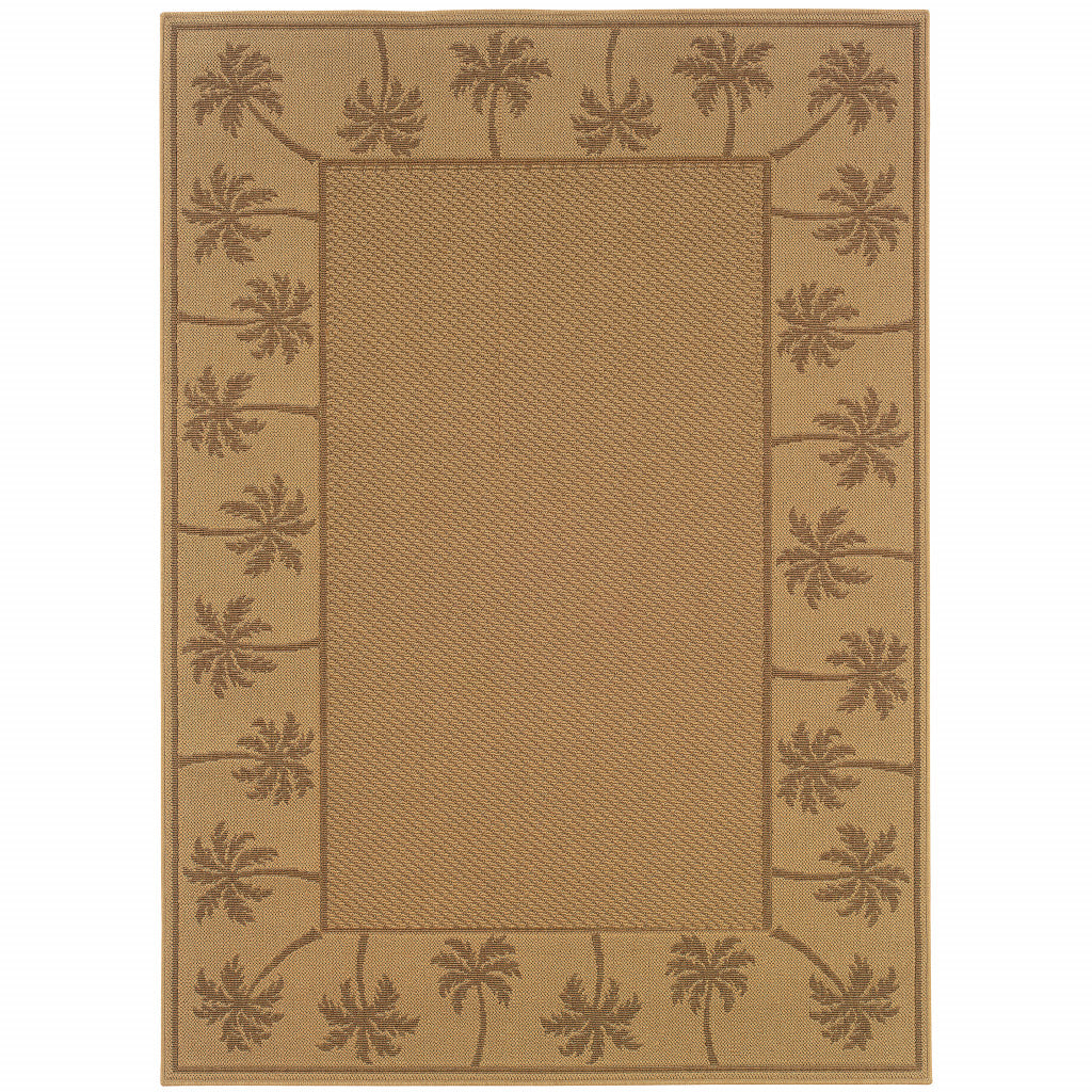 2' X 4' Beige Stain Resistant Indoor Outdoor Area Rug