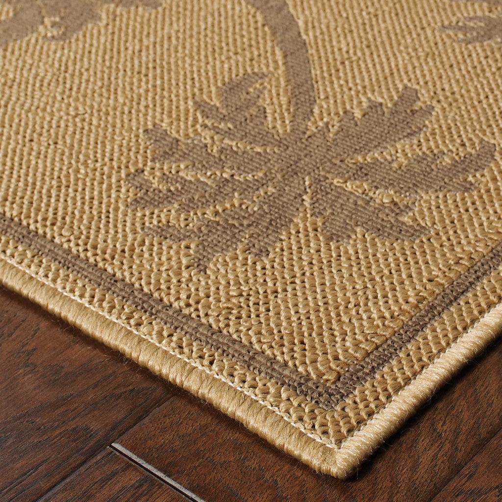 2' X 4' Beige Stain Resistant Indoor Outdoor Area Rug