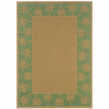 2' X 4' Beige Stain Resistant Indoor Outdoor Area Rug