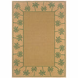 2' X 4' Beige Stain Resistant Indoor Outdoor Area Rug