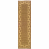 2' X 8' Tan Stain Resistant Indoor Outdoor Area Rug