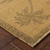 2' X 8' Tan Stain Resistant Indoor Outdoor Area Rug