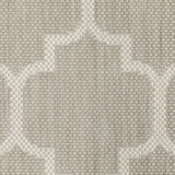 3' X 5' Gray and Ivory Geometric Stain Resistant Indoor Outdoor Area Rug