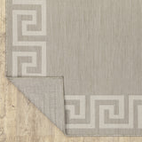 2' X 7' Gray and Ivory Stain Resistant Indoor Outdoor Area Rug