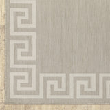 2' X 7' Gray and Ivory Stain Resistant Indoor Outdoor Area Rug