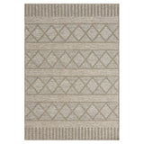 8' X 10' Gray Striped Handmade Indoor Outdoor Area Rug