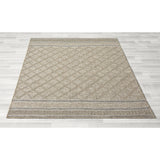 8' X 10' Gray Geometric Handmade Indoor Outdoor Area Rug