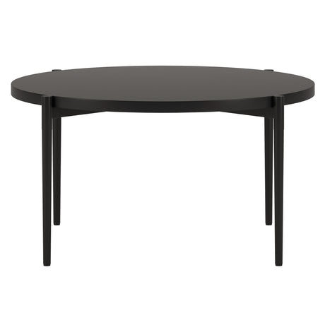 32" Black Steel Round Coffee Table