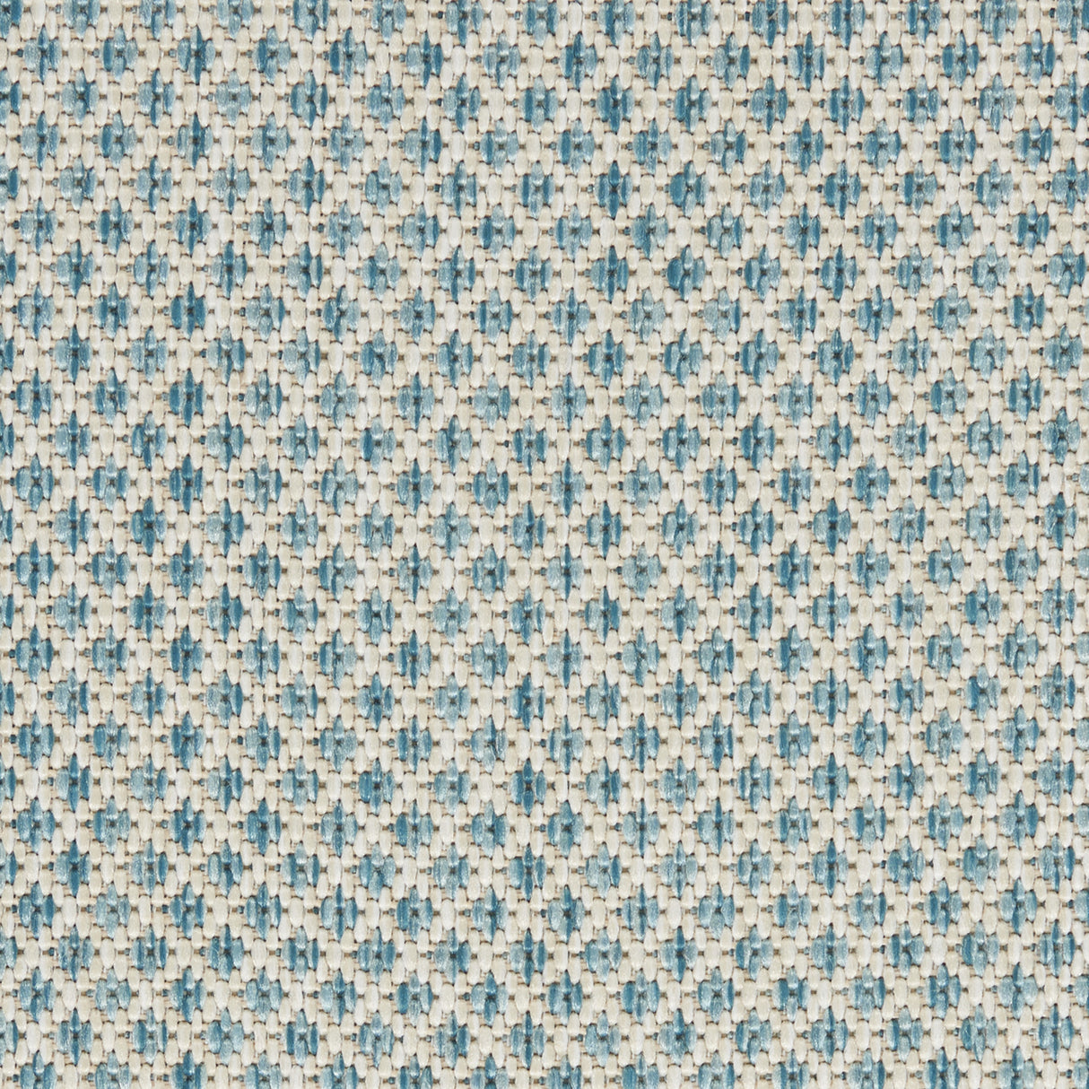 9' X 12' Aqua and Ivory Indoor Outdoor Area Rug