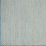 9' X 12' Aqua and Ivory Indoor Outdoor Area Rug