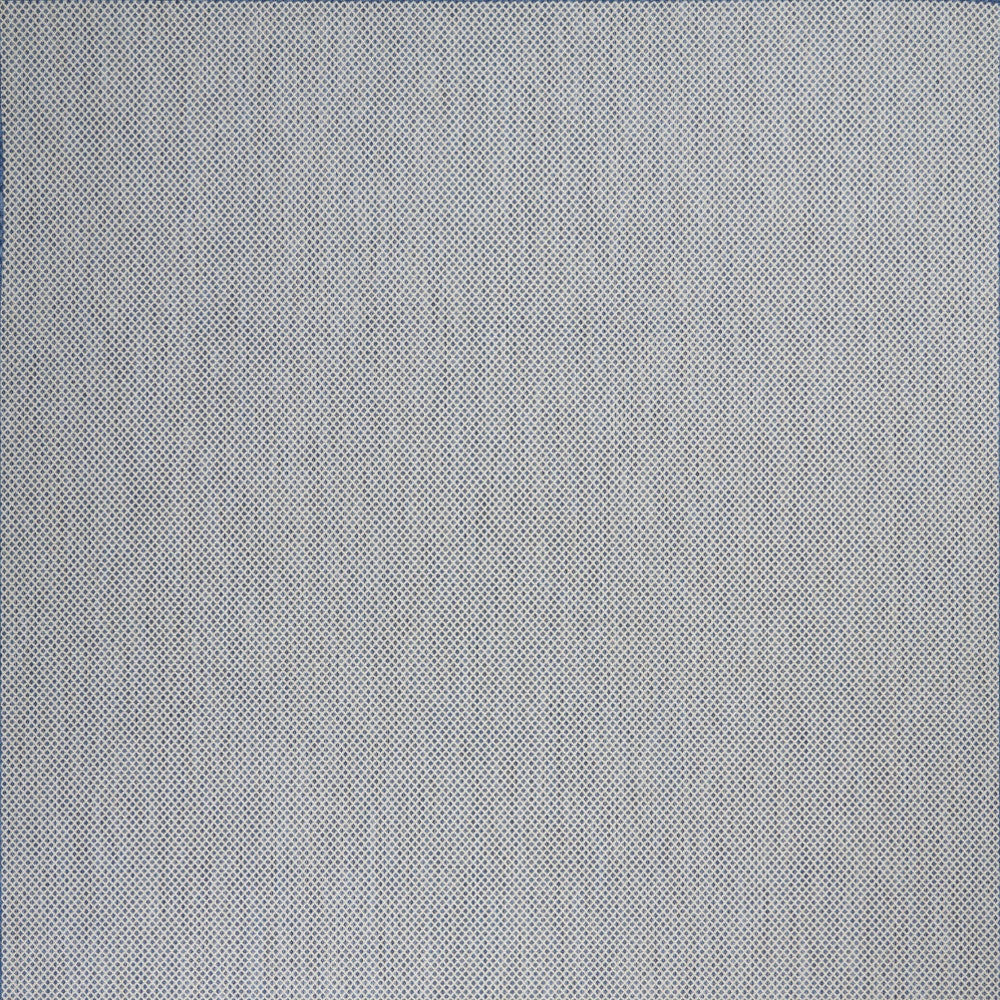 9' X 12' Blue and Ivory Indoor Outdoor Area Rug