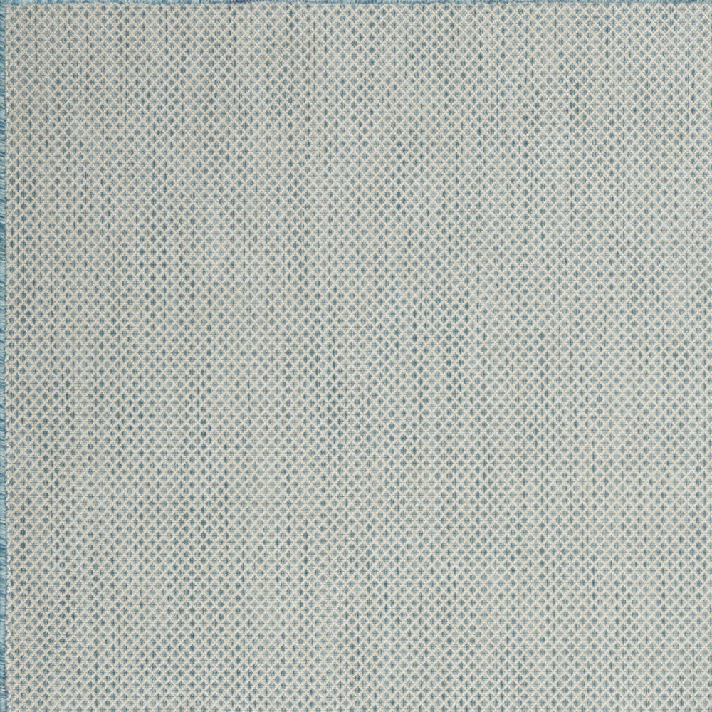 4' X 6' Aqua Geometric Power Loom Area Rug