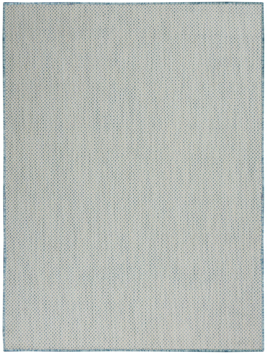 6' X 9' Aqua Geometric Power Loom Area Rug