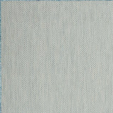 6' X 9' Aqua Geometric Power Loom Area Rug