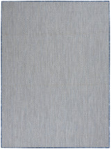 5' X 7' Blue Geometric Power Loom Area Rug