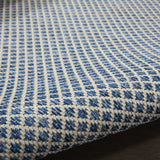 5' X 7' Blue Geometric Power Loom Area Rug