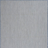 5' X 7' Blue Geometric Power Loom Area Rug