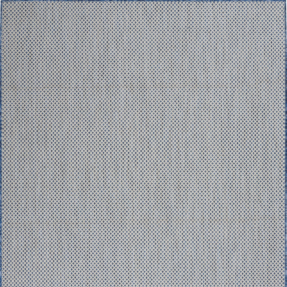 4' X 6' Blue Geometric Power Loom Area Rug