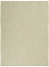 5' X 7' Green and Ivory Indoor Outdoor Area Rug