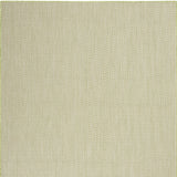 5' X 7' Green and Ivory Indoor Outdoor Area Rug