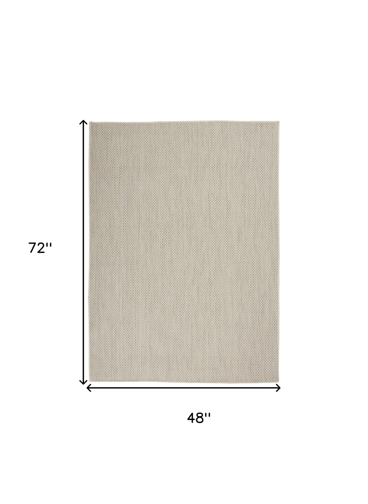 4' X 6' Ivory Geometric Power Loom Area Rug