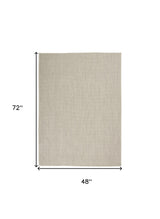 4' X 6' Ivory Geometric Power Loom Area Rug