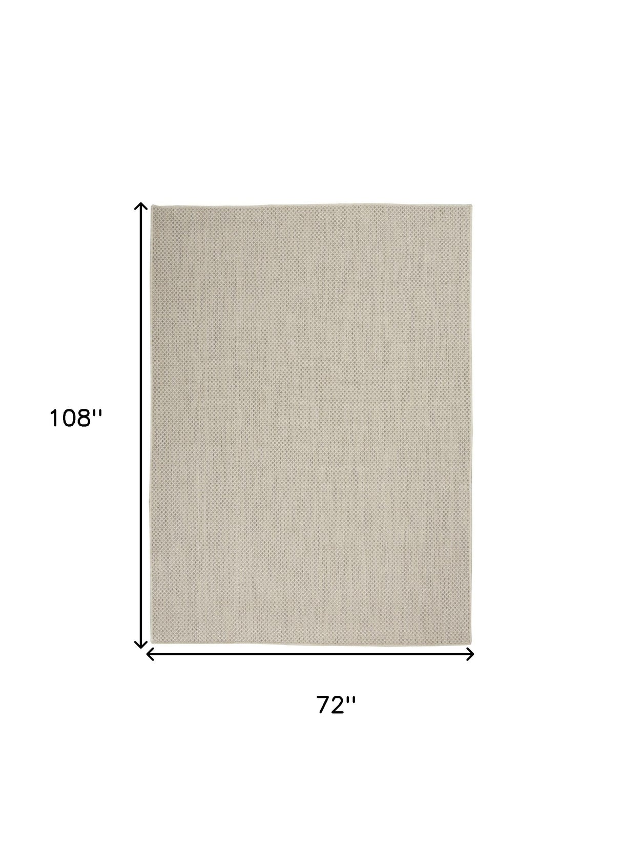 6' X 9' Ivory and Silver Indoor Outdoor Area Rug