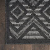 9' X 12' Charcoal and Gray Indoor Outdoor Area Rug