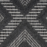 7' X 10' Black Geometric Flatweave Area Rug