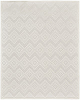 7' X 10' Ivory and White Indoor Outdoor Area Rug