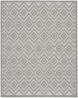 7' X 10' Gray Geometric Flatweave Area Rug