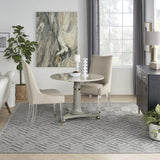 9' X 12' Gray and Silver Indoor Outdoor Area Rug