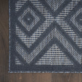 8' X 10' Navy Blue Geometric Flatweave Area Rug