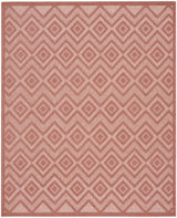 7' X 10' Coral Orange Indoor Outdoor Area Rug