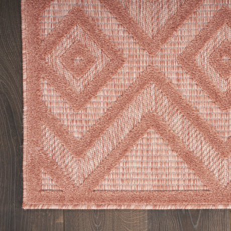 7' X 10' Coral Orange Indoor Outdoor Area Rug