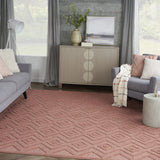 7' X 10' Coral Orange Indoor Outdoor Area Rug