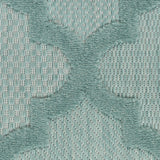 8' X 10' Aqua Geometric Flatweave Area Rug