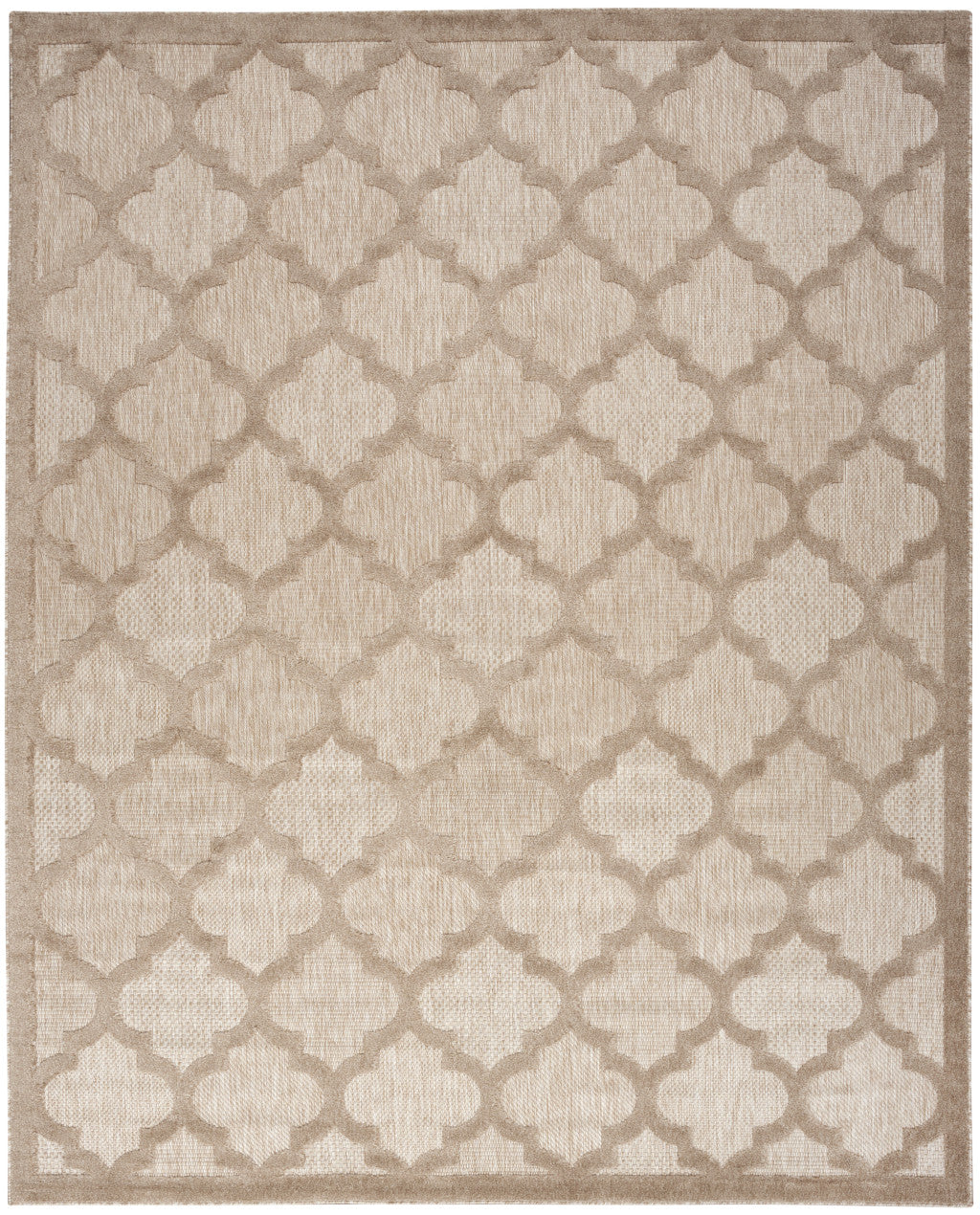 7' X 10' Beige Indoor Outdoor Area Rug