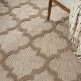 7' X 10' Beige Indoor Outdoor Area Rug