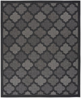 8' X 10' Black Geometric Flatweave Area Rug