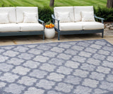 9' X 12' Denim Blue Indoor Outdoor Area Rug