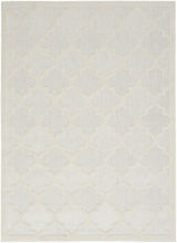 6' X 9' Cream Geometric Flatweave Area Rug