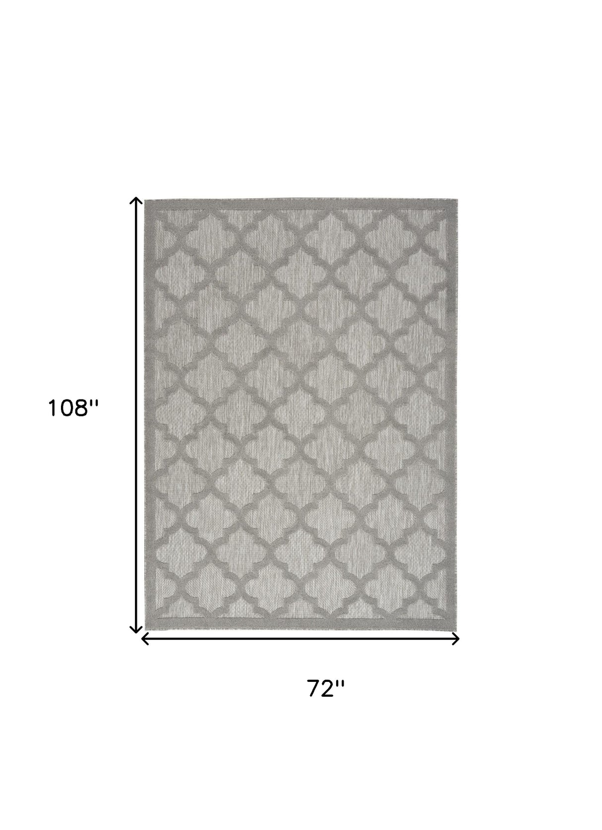 6' X 9' Gray Geometric Flatweave Area Rug