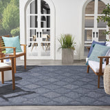 9' X 12' Navy Blue Indoor Outdoor Area Rug