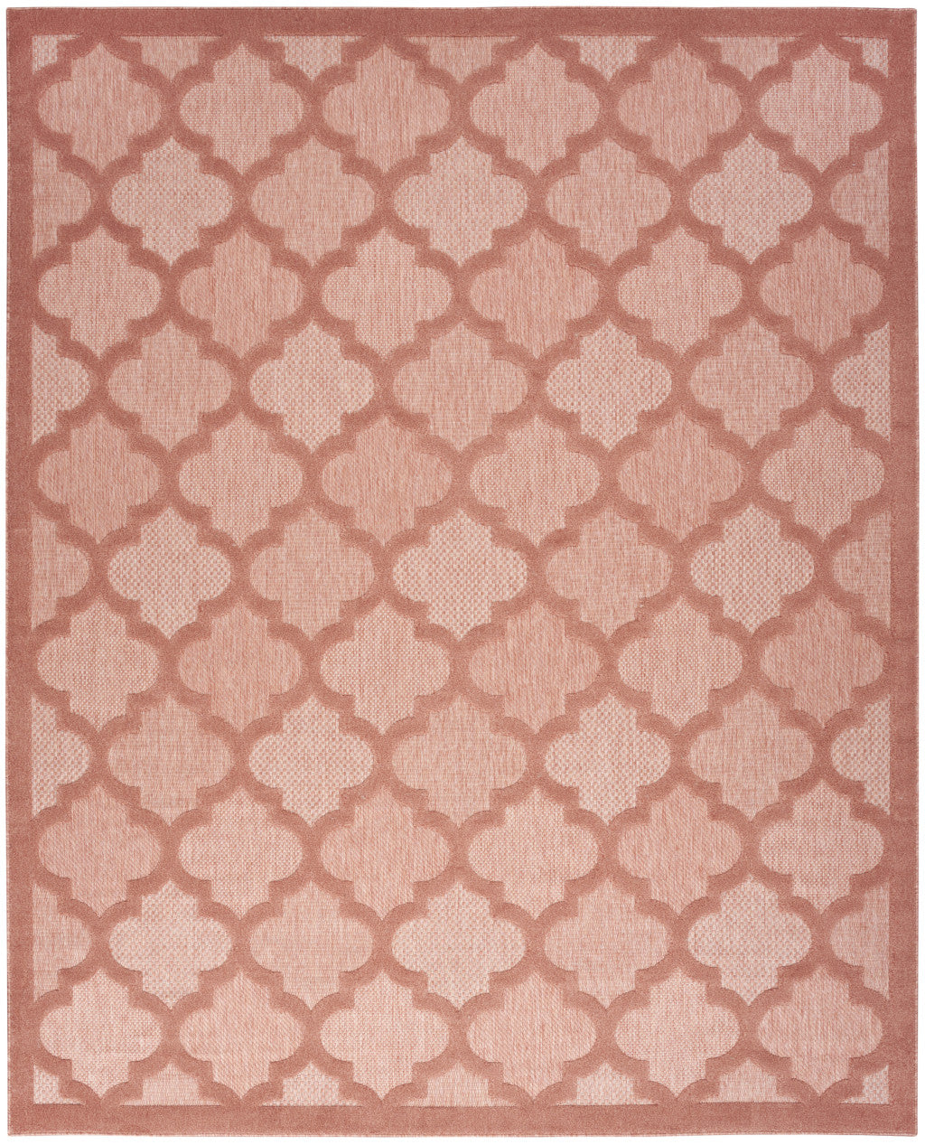 8' X 10' Coral Orange Indoor Outdoor Area Rug