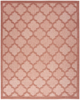 8' X 10' Coral Orange Indoor Outdoor Area Rug